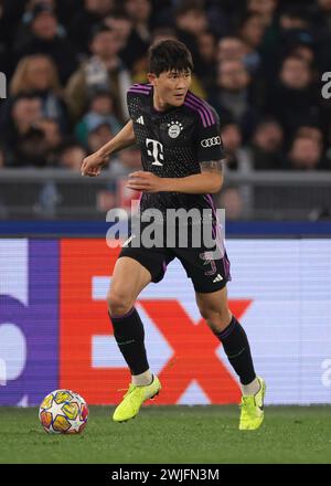 Rom, Italien. Februar 2024. Minjae Kim von Bayern München während des UEFA Champions League-Spiels in Olimpico, Rom. Der Bildnachweis sollte lauten: Jonathan Moscrop/Sportimage Credit: Sportimage Ltd/Alamy Live News Stockfoto