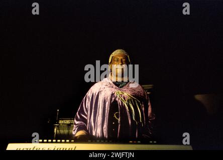 Philippe Gras / Le Pictorium - Sun Ra auf der Bühne. - 06/04/2011 - Frankreich / Paris / Ile-de-France (Region) - Sun Ra Konzert im La Mutualite, 1970 Stockfoto