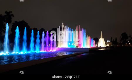 Brunnen am Magic Water Circuit in Lima Stockfoto