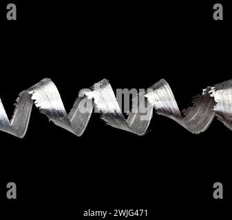 Aluminiumspäne, Nahaufnahme Stockfoto