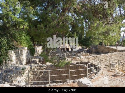 Palast von Minos, archäologische Stätte aus der Bronzezeit von Knossos, Heraklion, Kreta, Griechenland. Stockfoto