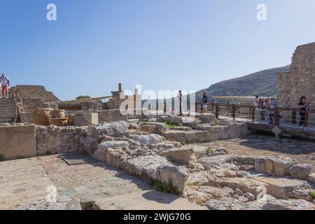 Palast von Minos, archäologische Stätte aus der Bronzezeit von Knossos, Heraklion, Kreta, Griechenland. Stockfoto