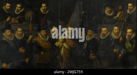 Offiziere und andere Bürgermeister des Bezirks III. Ird von Amsterdam unter dem Kommando von Captain Jacob Gerritsz Hoyngh und Leutnant Nanningh Florisz Cloeck, Paulus Moreelse, 1616 Stockfoto