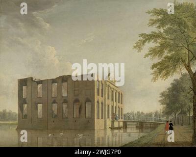 Schloss Berckenrode in Heemstede nach dem Brand, Jan Ten Compe, 1747 Stockfoto