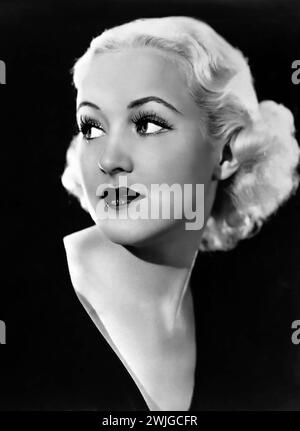 Betty Grable. Porträt der amerikanischen Schauspielerin Elizabeth Ruth Grable (1916–1973), Publizitätsfoto, 1935 Stockfoto