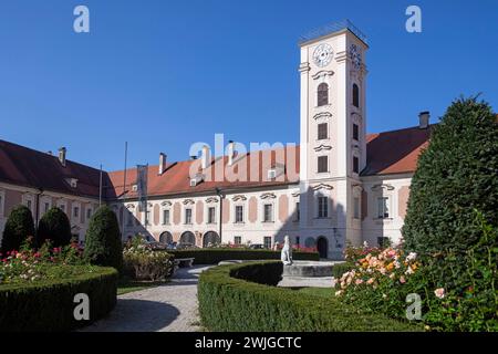 Uhrenturm, Schloss Lamberg In Steyr City, Oberösterreich, Österreich Stockfoto