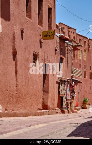 Abyaneh Village im iran, traditionelle Architektur des Abyaneh Village Stockfoto