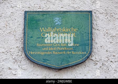 Shield, Christkindl Sanctuary, Steyr Oberösterreich, Österreich Stockfoto