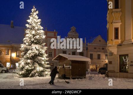 Weihnachtsbaum In Eggenburg, Niederösterreich, Österreich Stockfoto