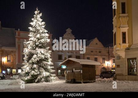 Weihnachtsbaum In Eggenburg, Niederösterreich, Österreich Stockfoto