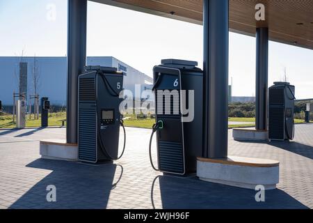 Porsche Charging Lounge Bingen am rhein, Power Charger Elektrofahrzeug, Ladestation, Elektrofahrzeug in Europa, alternative Energie, Technologie Stockfoto