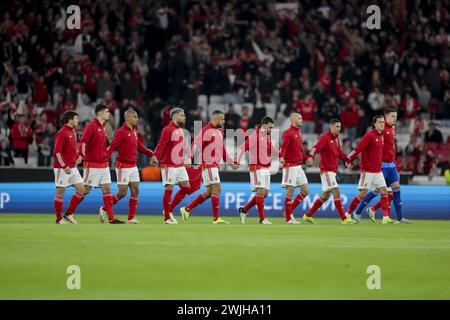 Lissabon, Portugal. Februar 2024. Lissabon, 02/15/2024 - Sport Lisboa e Benfica war heute Abend Gastgeber des Fußballclubs Toulouse im Estádio da Luz in Lissabon, wo das Spiel für das Play-Off/1. Leg der Europa League 2023 zählte. (Gerardo Santos/Global Imagens) Credit: Atlantico Press/Alamy Live News Stockfoto