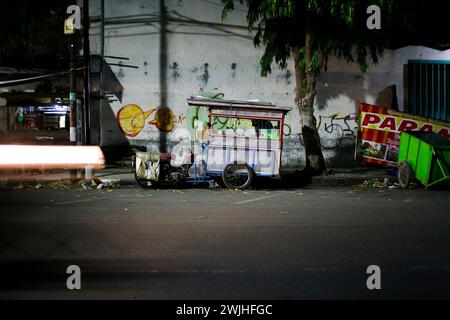 Hawker Street Food am Abend in Kediri City, Ost-Java, Indonesien Stockfoto