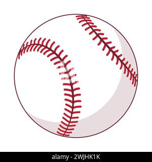 Baseballball - Farbe Vektor Silhouette Symbol Illustration, weißer Hintergrund Stock Vektor
