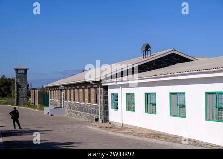 Gefängnis, Gebäude, Robben Island, Gefängnisinsel in der Nähe von Kapstadt, Kapstadt, Westkap, Südafrika Stockfoto