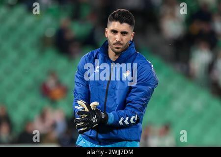 Sevilla, Spanien. Februar 2024. SEVILLA, SPANIEN - 15. FEBRUAR: Rui Silva von Real Betis während des Playoff First Leg - UEFA Europa Conference League-Spiels zwischen Real Betis und GNK Dinamo Zagreb am 15. Februar 2024 in Benito Villamarin. (Kreditbild: © Jose Luis Contreras/DAX via ZUMA Press Wire) NUR REDAKTIONELLE VERWENDUNG! Nicht für kommerzielle ZWECKE! Stockfoto