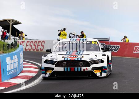 Bathurst, Australien, 16. Februar 2024. Car 91 Wheels FX Racing MARC II V8 K.Kassulke/H.Morrall/C.McLeod INV während des Freitagstrainings auf dem Repco Bathurst 12 Hour auf dem Mount Panorama Circuit am 16. Februar 2024 in Bathurst, Australien. Quelle: Ivica Glavas/Speed Media/Alamy Live News Stockfoto