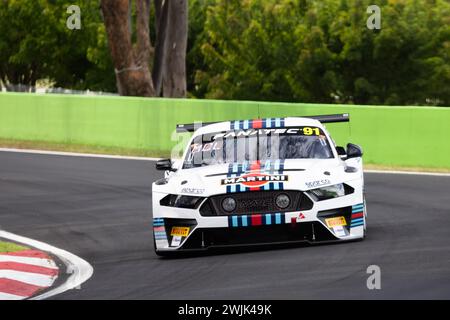 Bathurst, Australien, 16. Februar 2024. Car 91 Wheels FX Racing MARC II V8 K.Kassulke/H.Morrall/C.McLeod INV während des Freitagstrainings auf dem Repco Bathurst 12 Hour auf dem Mount Panorama Circuit am 16. Februar 2024 in Bathurst, Australien. Quelle: Ivica Glavas/Speed Media/Alamy Live News Stockfoto