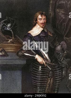 Robert Rich, 2. Earl of Warwick (geb. 5. Juni 1587; Maximum. 19. April 1658 in London) war ein englischer Peer, Kolonialverwalter, Admiral und Puritaner, Historisch, digital restaurierte Reproduktion von einer Vorlage aus dem 19. Jahrhundert, Datum nicht angegeben Stockfoto