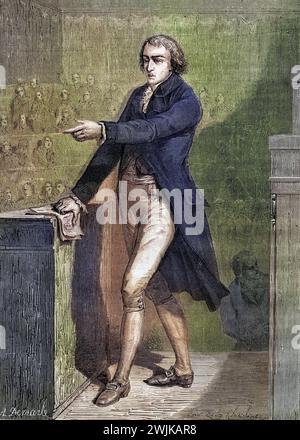 Jean-Baptiste Louvet, genannt Louvet de Couvray, (geb. 12. Juni 1760 in Paris; Std. 25. August 1797 in Paris) war ein Politiker während der Französischen Revolution, Historisch, digital restaurierte Reproduktion von einer Vorlage aus dem 19. Jahrhundert, Datum nicht angegeben Stockfoto