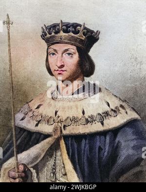 Ludwig XII Von Frankreich, Vater des Volkes. 1462-1515. König von Frankreich 1498-1511, Historisch, digital restaurierte Reproduktion von einer Vorlage aus dem 19. Jahrhundert, Datum nicht angegeben Stockfoto