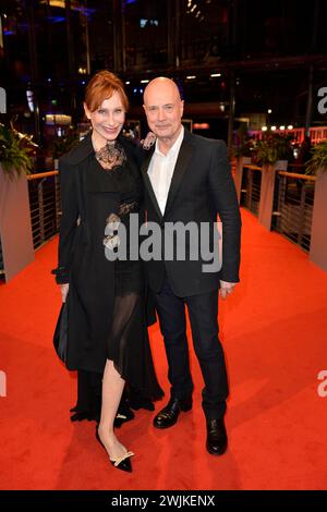 Andrea Sawatzki und Christian Berkel bei der Berlinale Eroeffnungsgala und Premiere Small Things like this bei den 74. Internationale Filmfestspiele in Berlin 15.02.2024 *** Andrea Sawatzki und Christian Berkel bei der Eröffnungsgala der Berlinale und Premiere Small Things Like This auf den 74. Internationalen Filmfestspielen Berlin 15 02 2024 Stockfoto