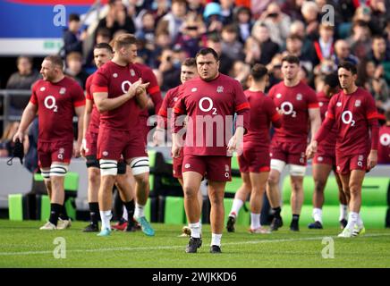 Englands Jamie George während eines Trainings im Twickenham Stadium in London. Bilddatum: Freitag, 16. Februar 2024. Stockfoto