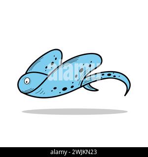 Kunst Illustration Design Konzept Symbol Icon Tiere von Stachelrochen Stock Vektor
