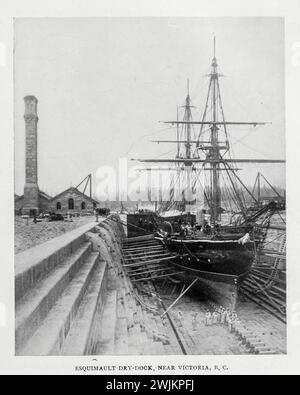 ESQUIMAULT TROCKENDOCK, IN DER NÄHE VON VICTORIA Britisch Kolumbien aus dem Artikel MODERN WHARF IMPROVEMENT AND HARBOR FACILITIES. Teil III von Foster Crowell. Vom Engineering Magazine gewidmet dem Industrial Progress Band XIV Oktober 1897 bis März 1898 The Engineering Magazine Co Stockfoto