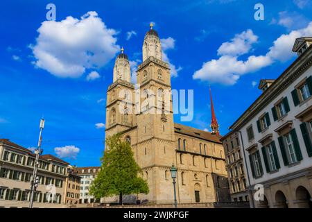 Grossmunster-Kathedrale in Zürich, Schweiz Stockfoto