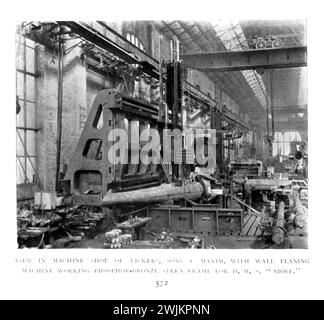 Maschinenwerkstatt von Vickers, Sons & Maxim, Barrow-in-Furness. AUS DEM ARTIKEL SCHIFFBAU ALS PRODUKTIVE INDUSTRIE IN GROSSBRITANNIEN. Von James McKechnie. Vom Engineering Magazine gewidmet dem Industrial Progress Band XIV Oktober 1897 bis März 1898 The Engineering Magazine Co Stockfoto