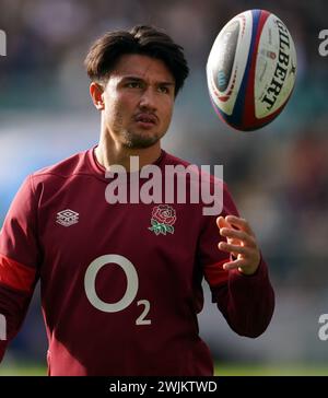 Englands Marcus Smith während eines Trainings im Twickenham Stadium in London. Bilddatum: Freitag, 16. Februar 2024. Stockfoto