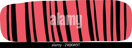 Abstrakte Form der Handzeichnung. Kindliches Doodle-Art-Element, einfache, geometrische Form für Kinder mit minimalistischer Dekoration. Vektor isolierte Form Stock Vektor