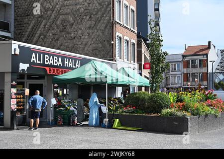 Ali Baba Halal boucherie Lebensmittelgeschäft Stockfoto