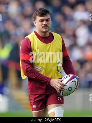 George Furbank aus England während eines Trainings im Twickenham Stadium in London. Bilddatum: Freitag, 16. Februar 2024. Stockfoto