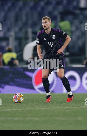 Während des Achtelfinale der UEFA Champions League, dem Erstleg der SS Lazio gegen Bayern München, am 14. Februar 2024 in Rom. Stockfoto