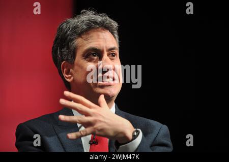 Glasgow Schottland, Vereinigtes Königreich 16.02.2024, . Ed Miliband Shadow Secretary of State of Climate Change and Net Zero of the United Kingdom auf der Scottish Labour Conference 2024. Credit sst/alamy Live News Stockfoto