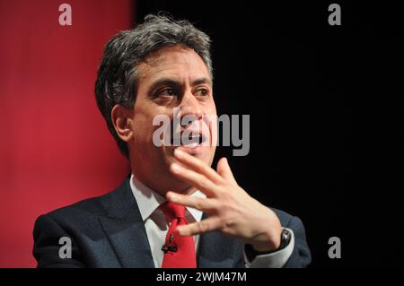 Glasgow Schottland, Vereinigtes Königreich 16.02.2024, . Ed Miliband Shadow Secretary of State of Climate Change and Net Zero of the United Kingdom auf der Scottish Labour Conference 2024. Credit sst/alamy Live News Stockfoto