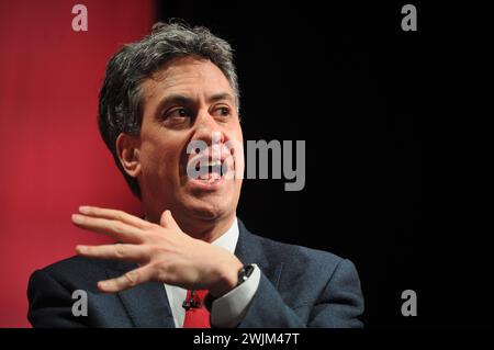 Glasgow Schottland, Vereinigtes Königreich 16.02.2024, . Ed Miliband Shadow Secretary of State of Climate Change and Net Zero of the United Kingdom auf der Scottish Labour Conference 2024. Credit sst/alamy Live News Stockfoto