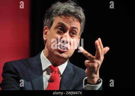 Glasgow Schottland, Vereinigtes Königreich 16.02.2024, . Ed Miliband Shadow Secretary of State of Climate Change and Net Zero of the United Kingdom auf der Scottish Labour Conference 2024. Credit sst/alamy Live News Stockfoto