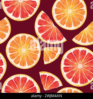 Zitrusscheiben nahtlos Stock Vektor