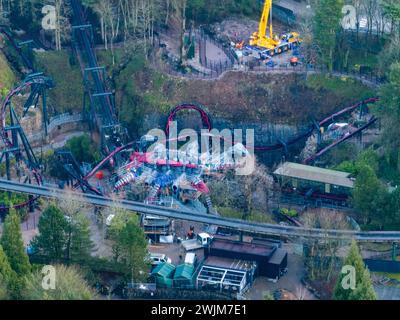 Nemesis Reborn Alton Towers Luftaufnahmen 2024 Stockfoto