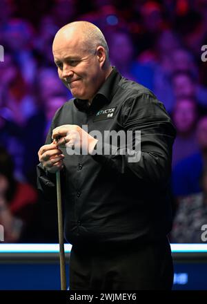 John Higgins, während der BetVictor Welsh Open 2024 im Veranstaltungsort Cymru, Llandudno, Großbritannien, 16. Februar 2024 (Foto: Cody Froggatt/News Images) Stockfoto