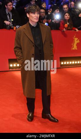 Berlin, Deutschland. Februar 2024. Die irische Schauspielerin Cillian Murphy besucht am Donnerstag, den 15. Februar 2024, die 74. Berliner Filmfestspiele in Berlin. Foto: Rune Hellestad/ Credit: UPI/Alamy Live News Stockfoto