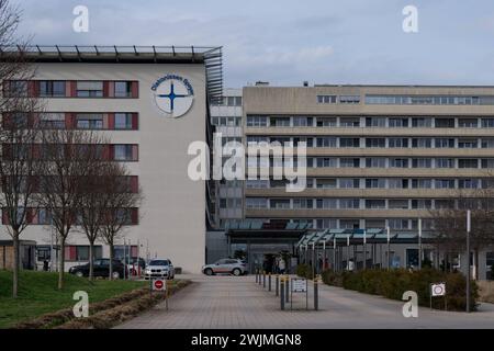 Gesundheit in Speyer , Gesundheit, Deutschland, Rheinland-Pfalz, Speyer, 16.02.2024, das Diakonissen Krankenhaus in Speyer. *** Gesundheitswesen in Speyer, Gesundheit, Deutschland, Rheinland-Pfalz, Speyer, 16 02 2024, Diakonissenspital Speyer Stockfoto