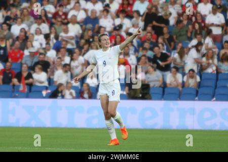 Ellen White feiert Tor England gegen Norwegen UEFA Women's Euro Brighton Community Stadium (Amex Stadium) 11. Juli 2022 Stockfoto