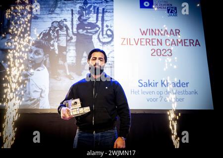 HILVERSUM – der Fotograf Sakir Khader wurde zum Gewinner der Silbernen Kamera im Theater Gooiland erklärt. Der Preis ist für das beste journalistische Foto des vergangenen Jahres. ANP ROBIN UTRECHT niederlande raus - belgien raus Stockfoto