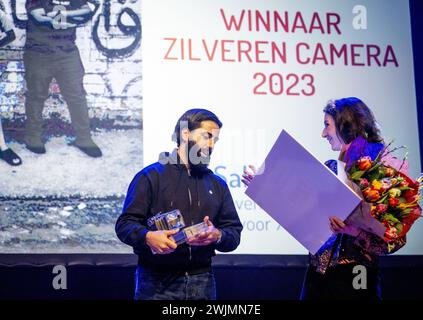 HILVERSUM – der Fotograf Sakir Khader wurde zum Gewinner der Silbernen Kamera im Theater Gooiland erklärt. Der Preis ist für das beste journalistische Foto des vergangenen Jahres. ANP ROBIN UTRECHT niederlande raus - belgien raus Stockfoto