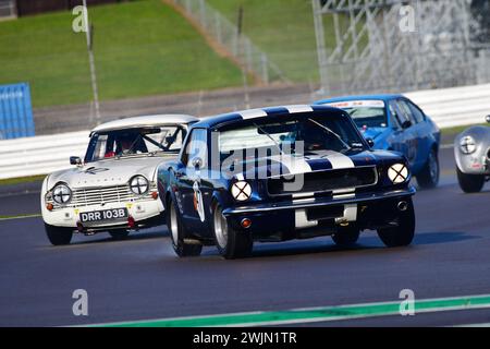 Fred Shepherd, Ford Mustang, eine Veranstaltung mit zwei unterschiedlichen Grids, HRDC Dunlop Allstars für Sport-, GT- und Touring-Fahrzeuge vor 1966. Das Allstars-Ergebnis Stockfoto