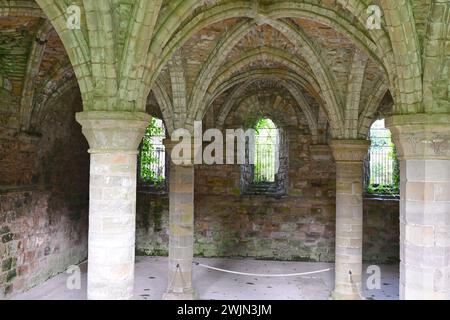 Ruinen des Zisterzienserklosters Buildwas Abbey, Shropshire Großbritannien September Stockfoto